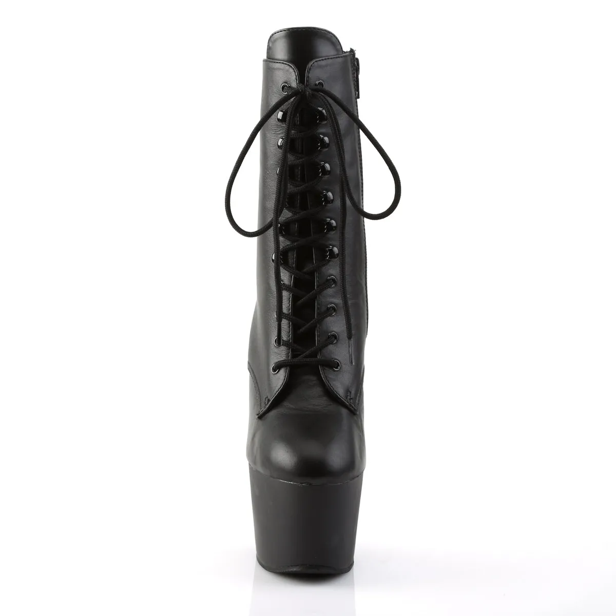 ADORE-1020 Pleaser Black Leather Sexy Platform Shoes (Pole Dancing Heels)
