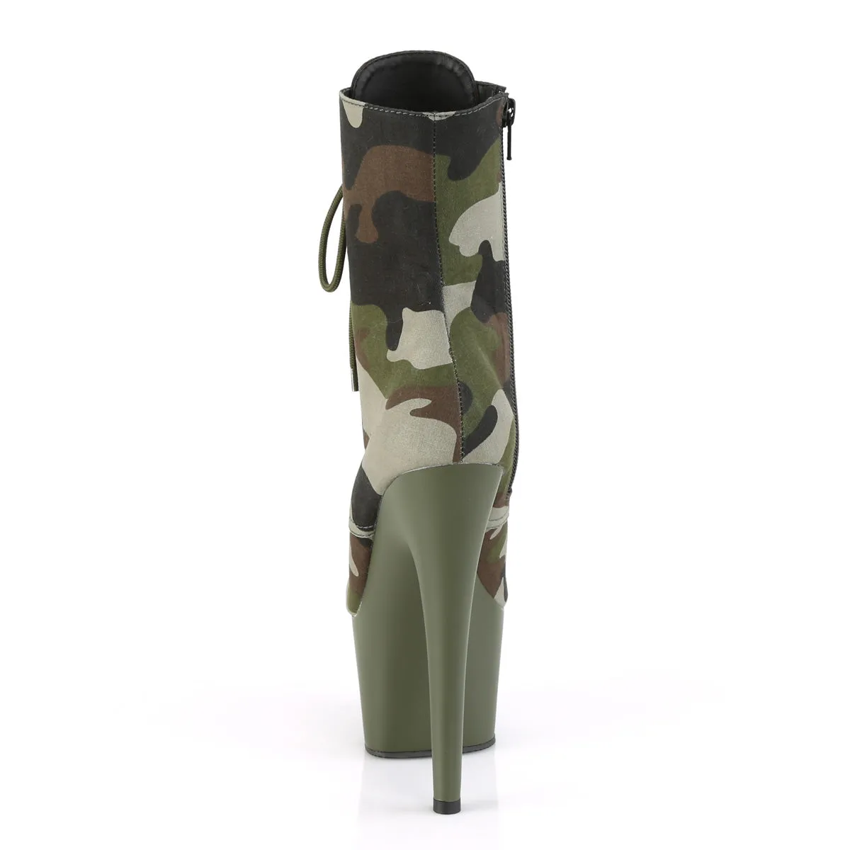 ADORE-1020CAMO Pleaser Green Camo Fabric Sexy Platform Shoes (Pole Dancing Heels)