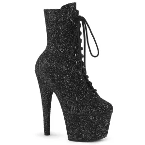 ADORE-1020GWR Pleaser Black Glitter Sexy Platform Shoes (Pole Dancing Heels)