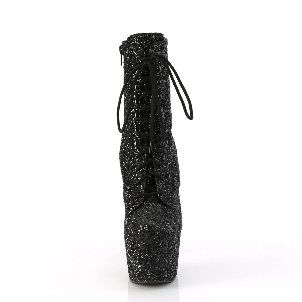 ADORE-1020GWR Pleaser Black Glitter Sexy Platform Shoes (Pole Dancing Heels)