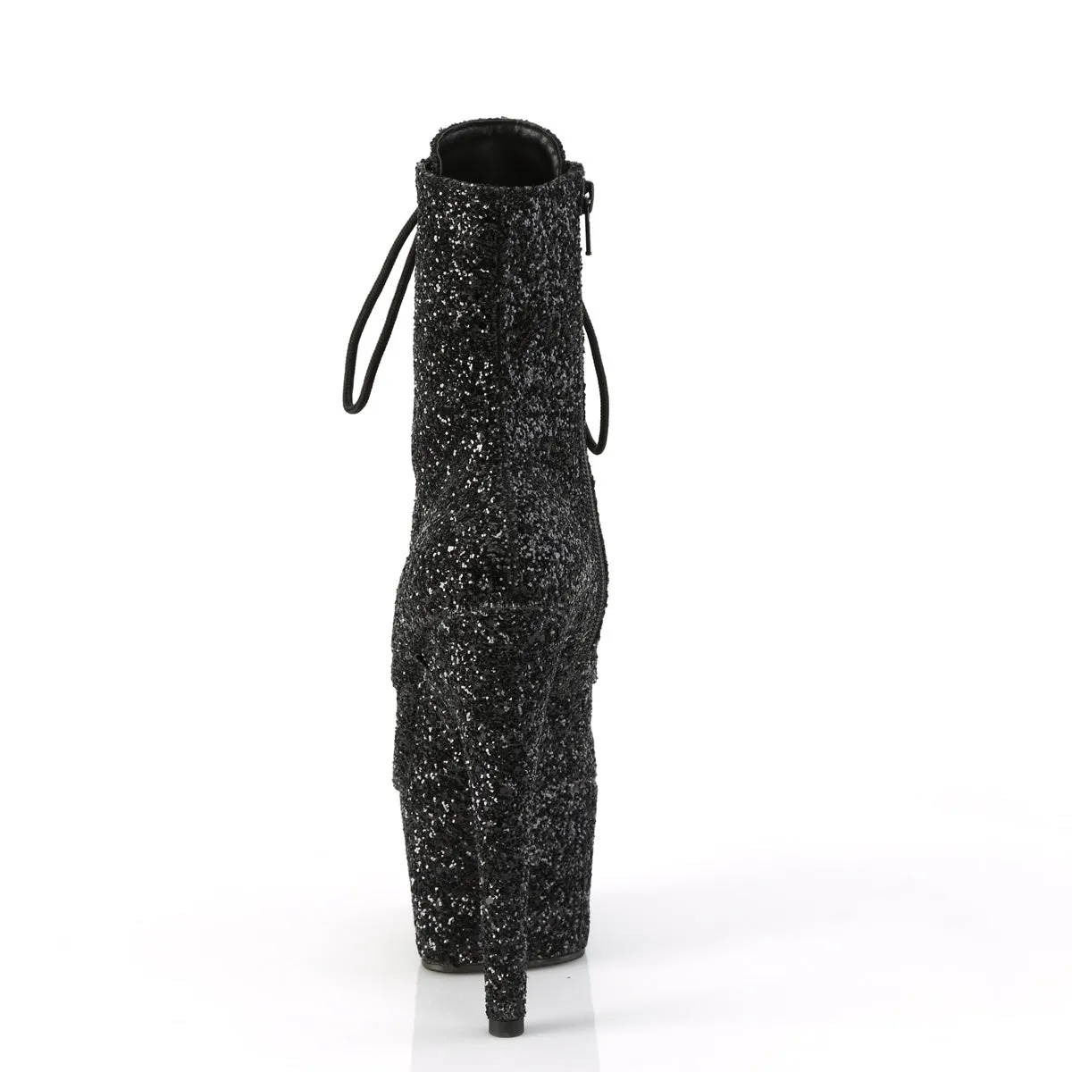 ADORE-1020GWR Pleaser Black Glitter Sexy Platform Shoes (Pole Dancing Heels)