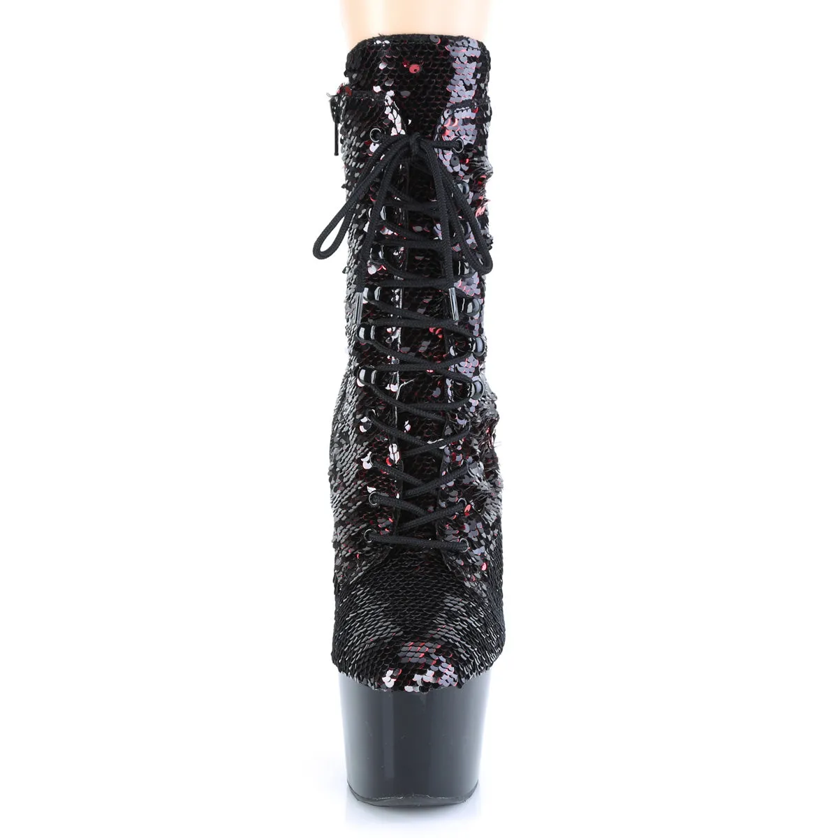 ADORE-1020SQ Pleaser Black/Red Sexy Platform Shoes (Pole Dancing Heels)