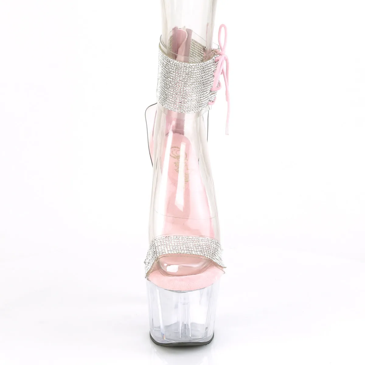 ADORE-727RS Pleaser Clear/Baby Pink Sexy Platform Shoes (Pole Dancing Heels)