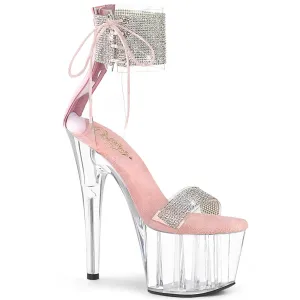 ADORE-727RS Pleaser Clear/Baby Pink Sexy Platform Shoes (Pole Dancing Heels)