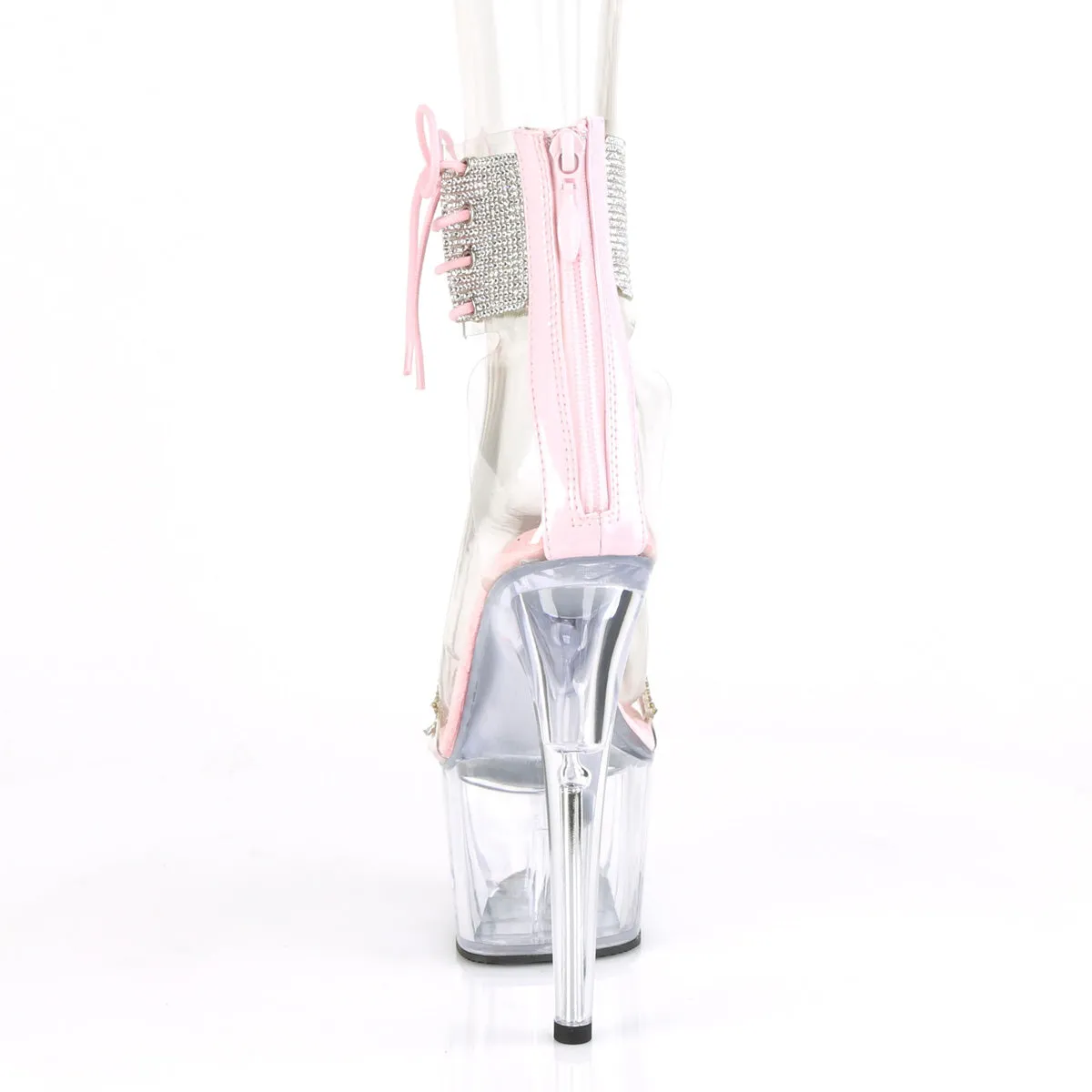 ADORE-727RS Pleaser Clear/Baby Pink Sexy Platform Shoes (Pole Dancing Heels)