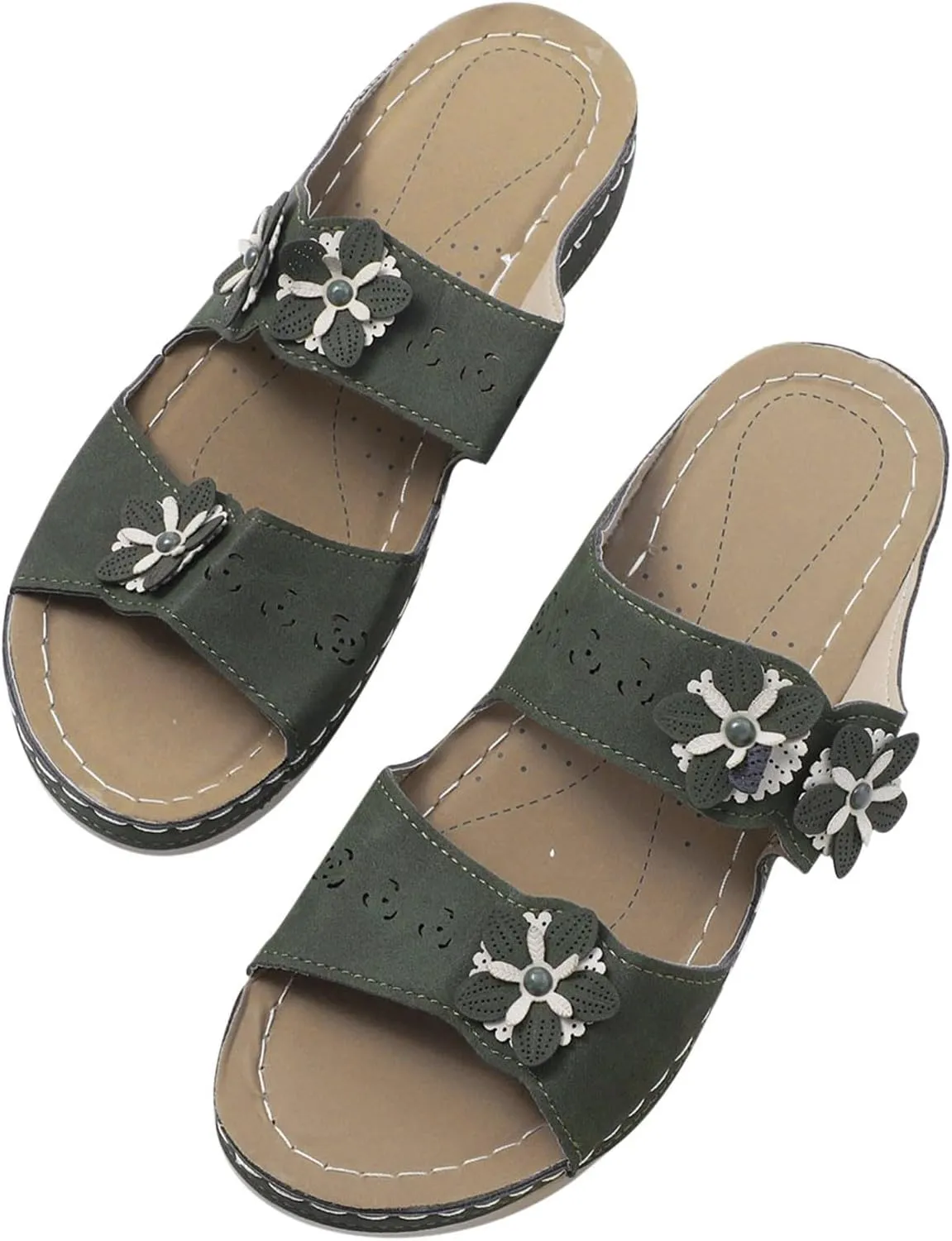 Arch Support Orthopedic Sandals for Women Comfortable Walking Shoes Adjustable Straps Lightweight Summer Beach Casual Outdoor Plantar Fasciitis Recovery