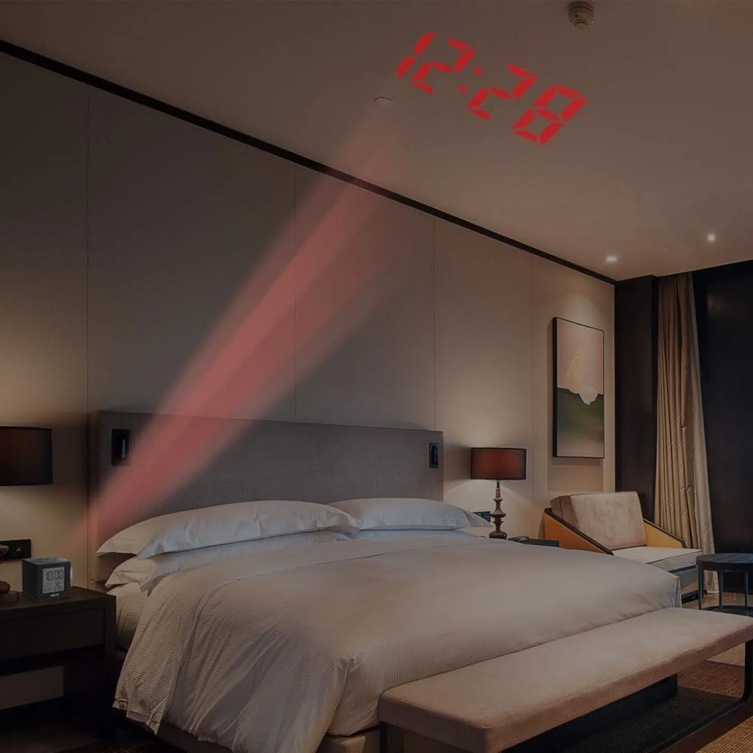 BALDR Projection Alarm Clock with 7 Colorful Backlit