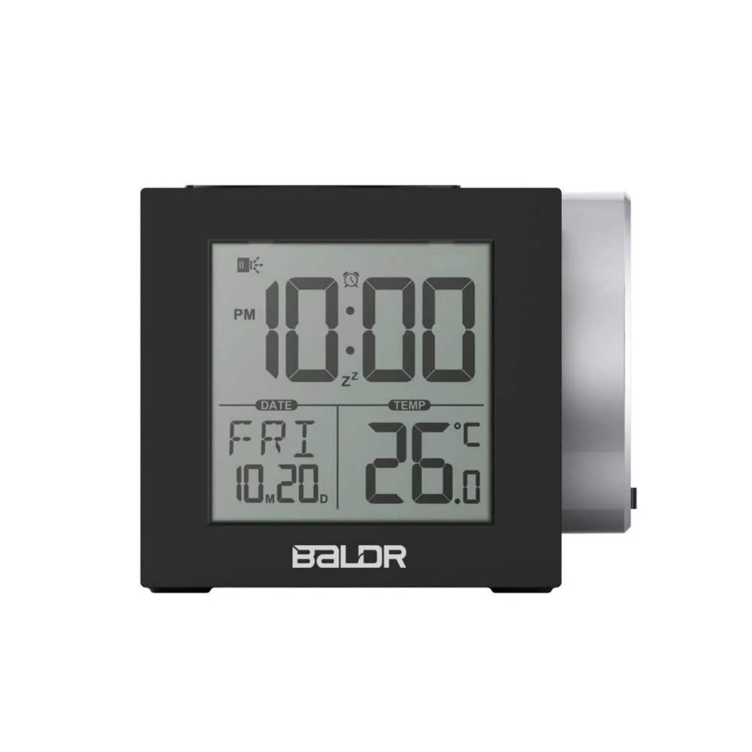 BALDR Projection Alarm Clock with 7 Colorful Backlit