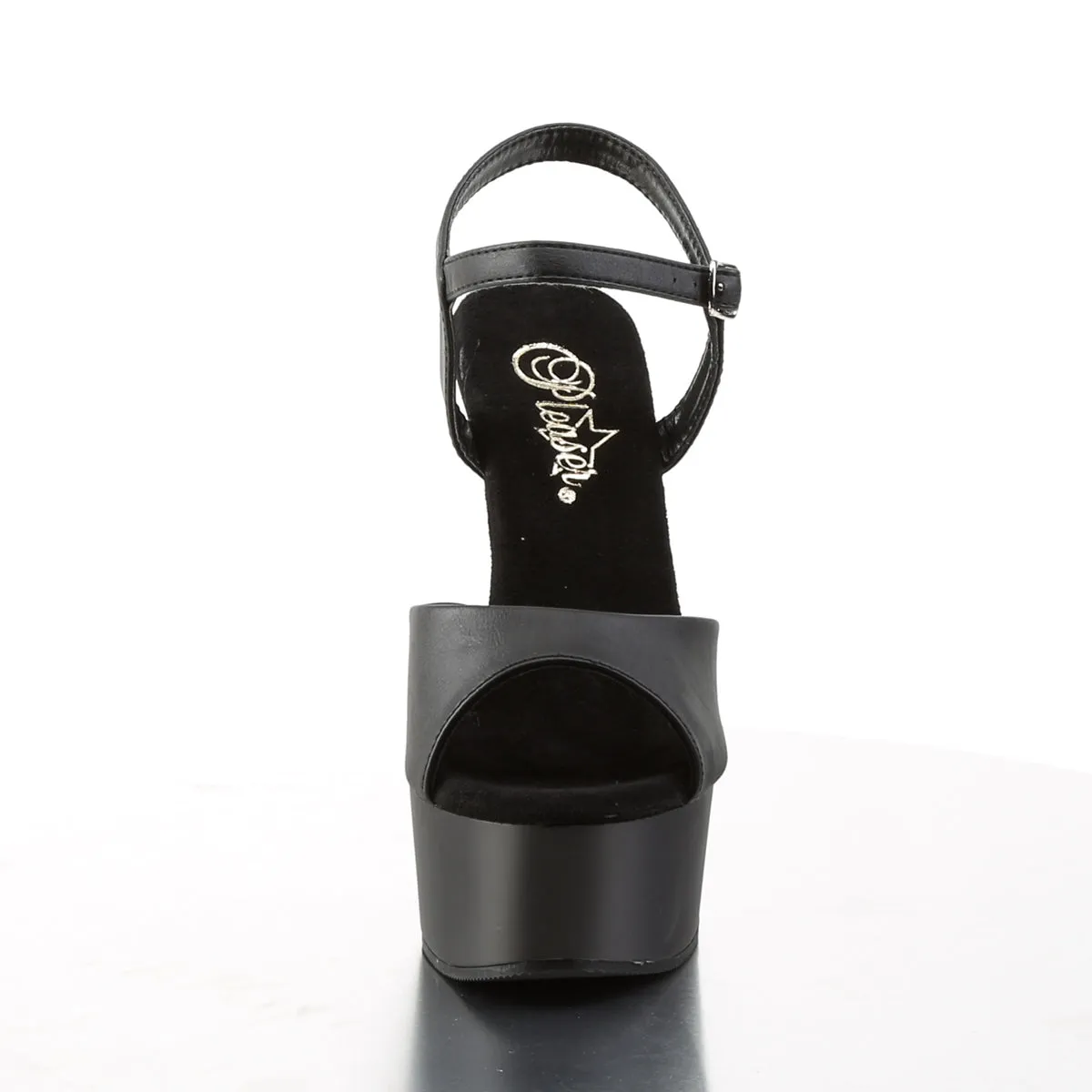 CAPTIVA-609 Pleaser Black Faux Leather Sexy Platform Shoes (Pole Dancing Heels)