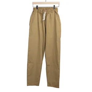 Drawstring Deck trousers in beige cotton twill