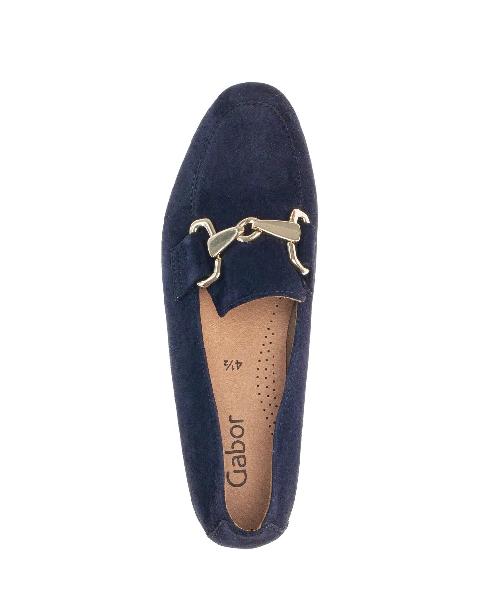 Gabor Navy Suede Loafer |6521136