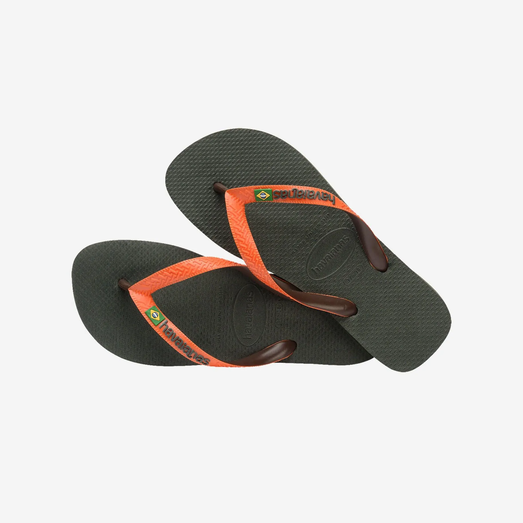 Havaianas - Brasil Mix - Olive Green Sunset Orange