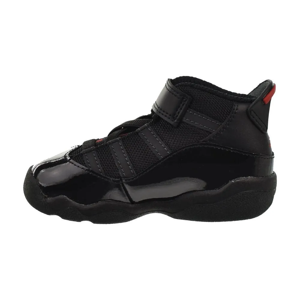 Jordan 6 Rings (TD) Toddlers' Shoes Black/Fire Red-Anthracite 323420-026