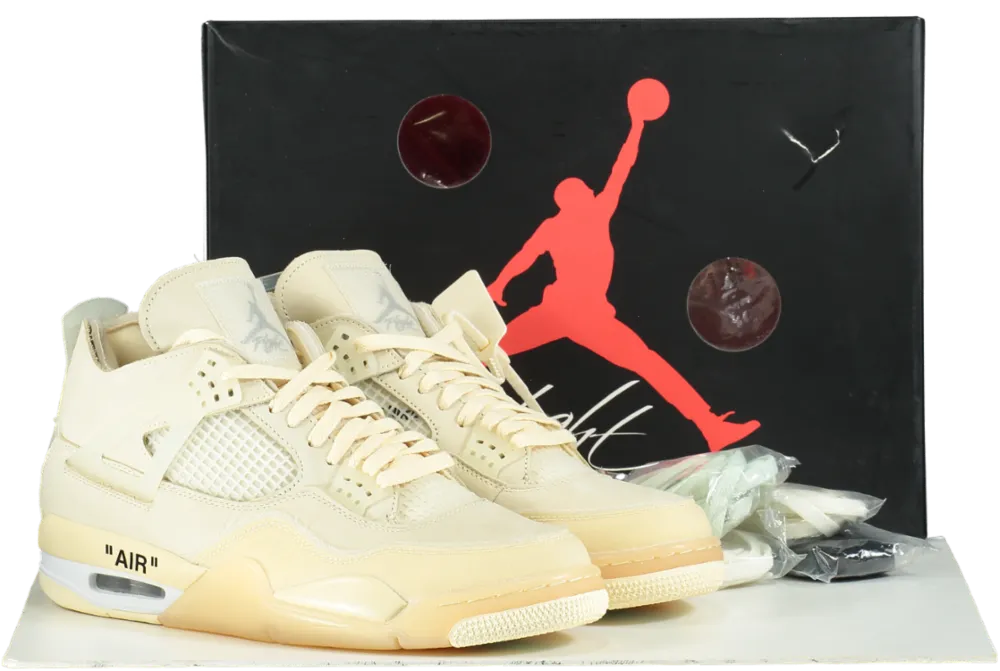 Nike CV9388 Off White Sail Air Jordan 4 Retro SP Trainers UK 9.5