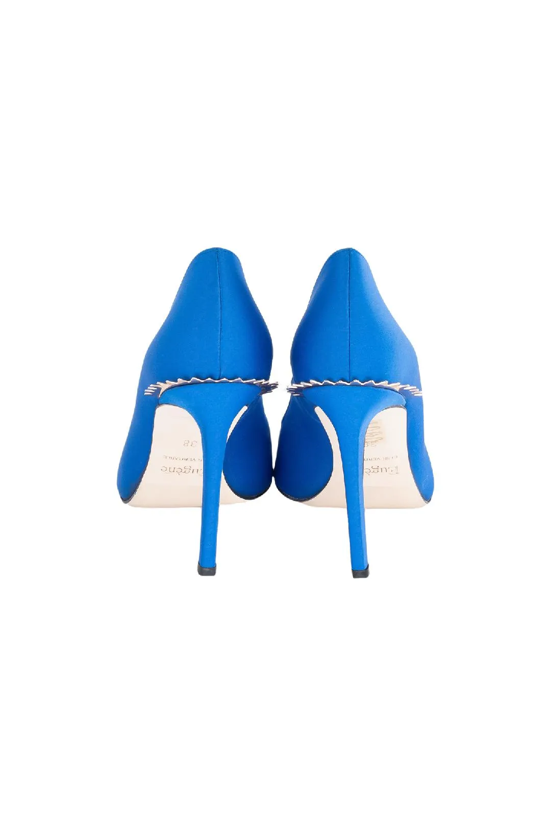Royal Blue Satin Crown Pump