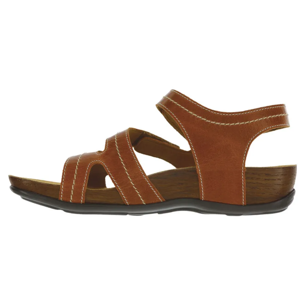 SAS Swerve Chestnut Leather Strap Sandal (Women's)
