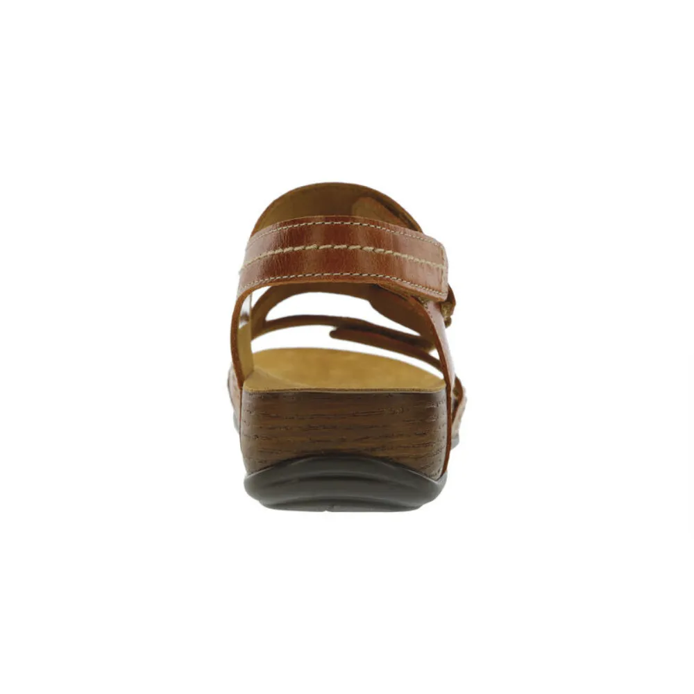 SAS Swerve Chestnut Leather Strap Sandal (Women's)