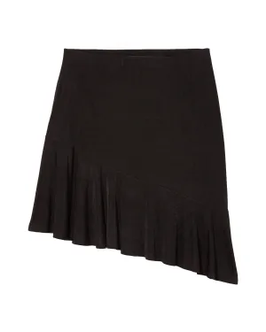 Selena Asymmetric Hem Skirt | Black