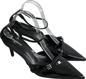Stephan Black Varnish Pumps With Cross Straps UK 7 EU 40 