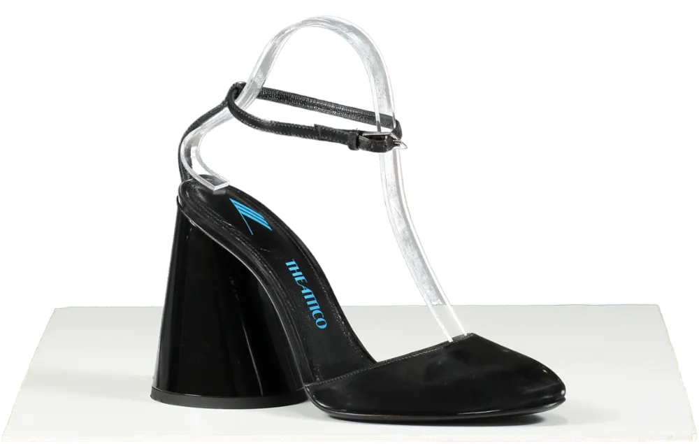 the Attico Black Luz Slingback Pumps 105 UK 5 EU 38 