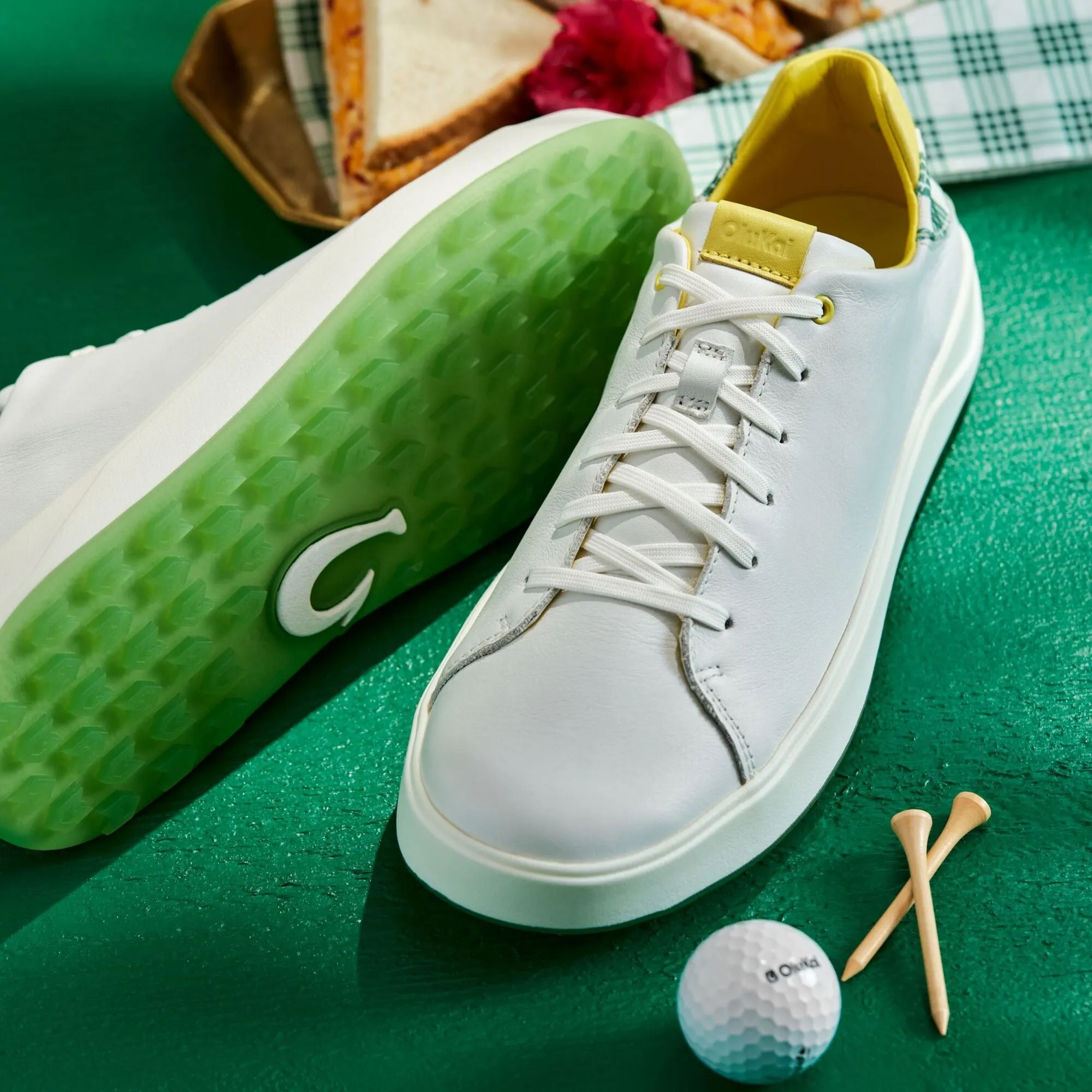 Waialae - Bright White / Medium Green
